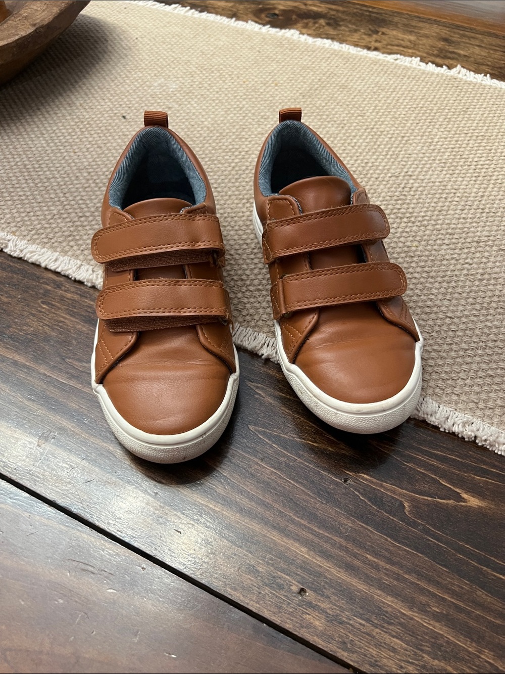Cat & Jack Brown Double-Strap Kids Sneakers